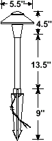 AL-O1 Area Lighting Dimensions