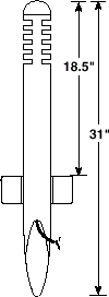 AL-O8 Mini Bollard Area Lighting Dimensions