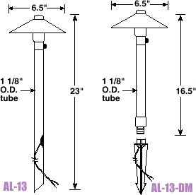 AL-13 Area Lighting Dimensions